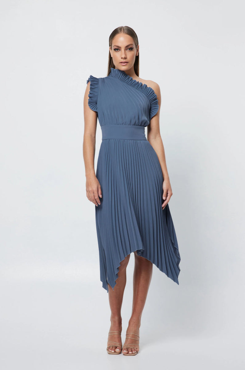 Mossman The Lady Like Dress - Steel Blue – Dress Hire AU