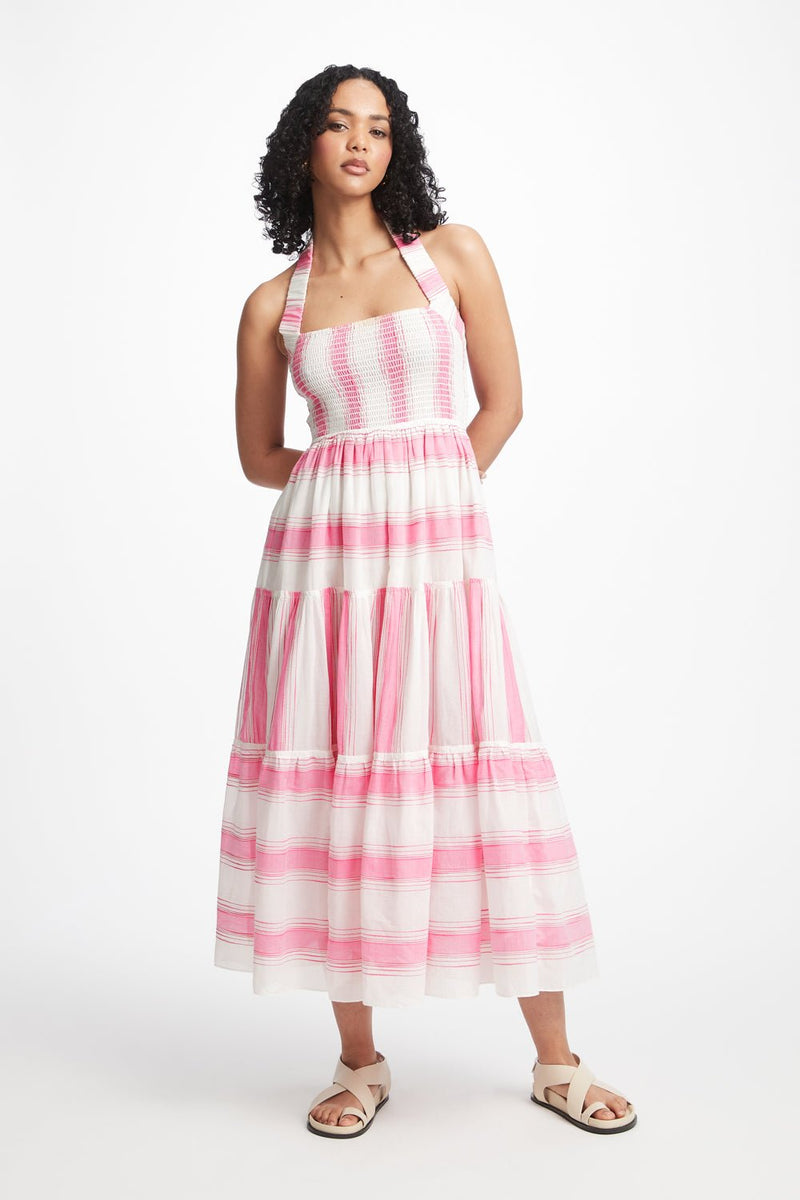 Steele Tusk Dress Pink Stripe Dress Hire AU