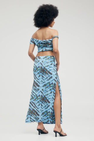 Third Form Electric Tucked Maxi Skirt - Tie Dye