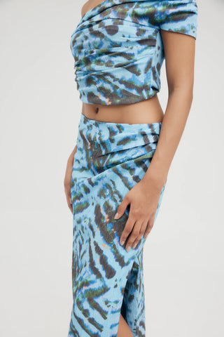 Third Form Electric Tucked Maxi Skirt - Tie Dye