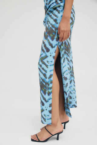 Third Form Electric Tucked Maxi Skirt - Tie Dye