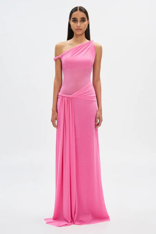 Misha Sisal Mesh Maxi Dress - Orchid Pink