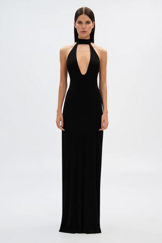 Misha Maybel Jersey Gown - Black