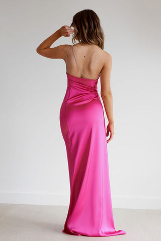 Lexi Samira Dress - Pink Diamante Strap