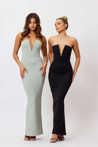 Bianca & Bridgett Avery V Neck Dress - Sage