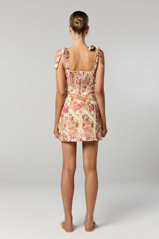 Winona Vaughn Tie Short Dress - Print