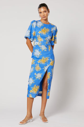 Winona Cici Blousen Dress - Blue Print