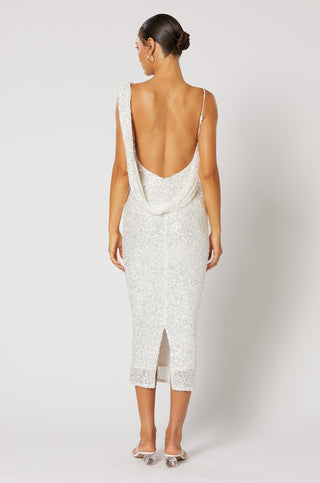 Winona Spritz Midi Dress - White