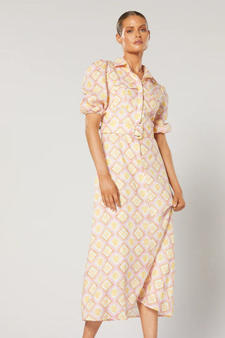 Winona Atlantis Midi Dress - Geo Print