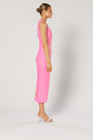 Winona Zadi Midi Dress - Pink