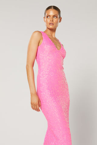 Winona Zadi Midi Dress - Pink