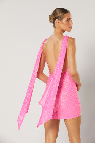 Winona Zadi Sash Dress - Pink