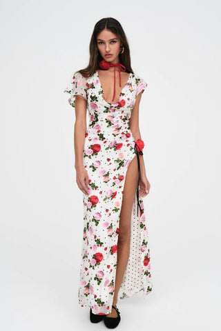 For Love & Lemons Maybelle Maxi Dress - White Multi