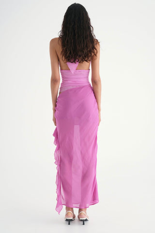 Benni Penelope Halter Maxi Dress - Pink