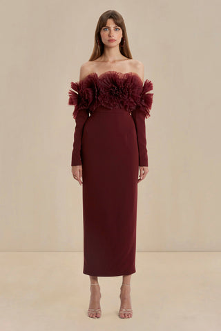 Sonya Siia Dress - Merlot