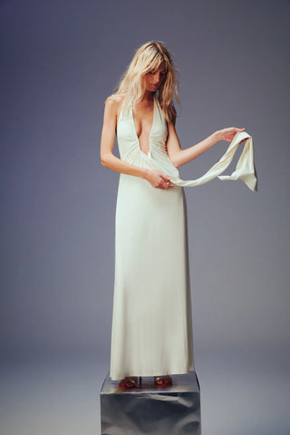 Misha Jennifer Cupro Maxi Dress - Ivory