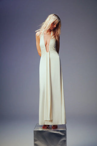 Misha Jennifer Cupro Maxi Dress - Ivory