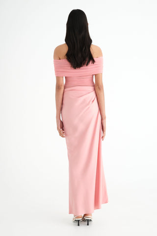 Benni Nico Off Shoulder Maxi Dress - Candy Floss