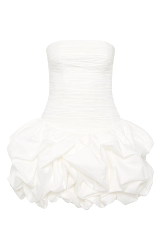 Aje Violette Bubble Hem Mini Dress - Ivory