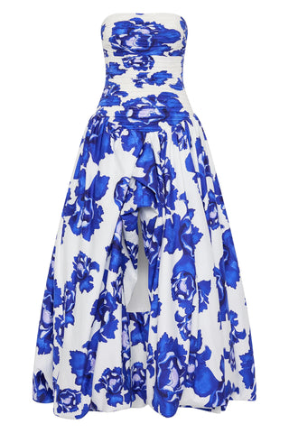 Aje Behold Maxi Dress - Boldly Blooming Cobalt