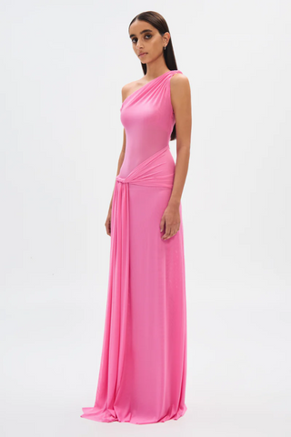 Misha Sisal Mesh Maxi Dress - Orchid Pink