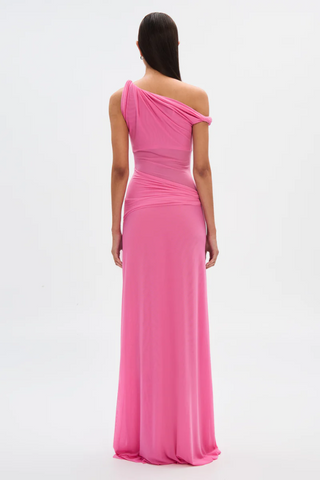 Misha Sisal Mesh Maxi Dress - Orchid Pink