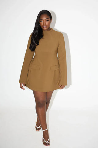 Odd Muse The Ultimate Muse Split Sleeve Mini Dress - Olive