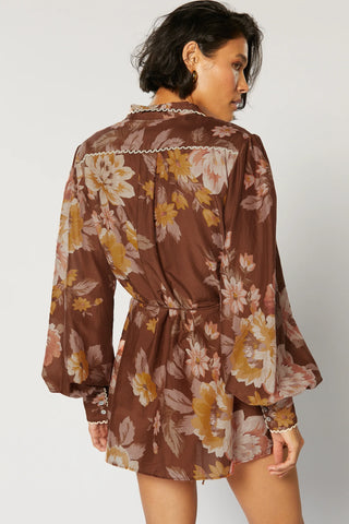 Winona Dahlia Shirt Dress - Print