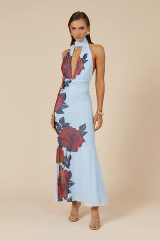 Runaway the Label Antonie Maxi Dress - Red Rose