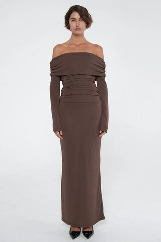 Benni Lorena Dress - Ash Brown