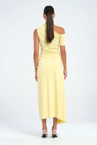 Benni Cleo One Shoulder Maxi Dress - Butter