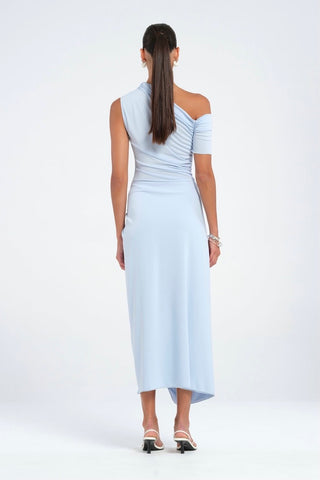 Benni Cleo One Shoulder Maxi Dress - Sky