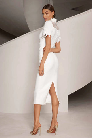 Elle Zeitoune Anne Midi Dress - White