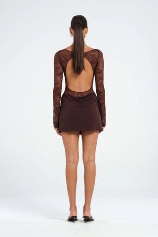 Benni Oskar Mini Dress - Chocolate