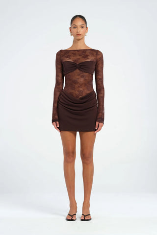 Benni Oskar Mini Dress - Chocolate