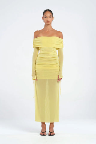 Benni Blair Midi Dress - Lemon