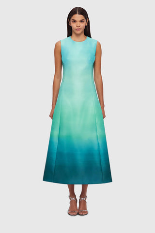 Leo Lin Cleo Sleeveless Midi Dress - Ombre Aqua