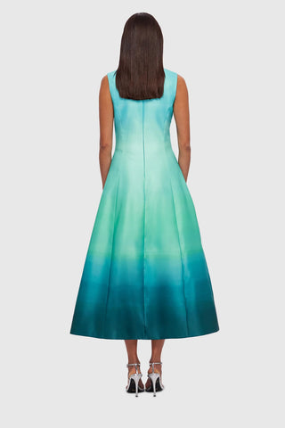 Leo Lin Cleo Sleeveless Midi Dress - Ombre Aqua