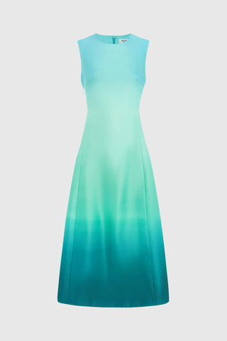 Leo Lin Cleo Sleeveless Midi Dress - Ombre Aqua