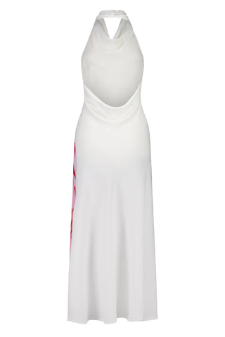 With Harper Lu Cowl Slip Dress - White Rose