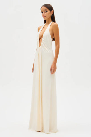 Misha Jennifer Cupro Maxi Dress - Ivory