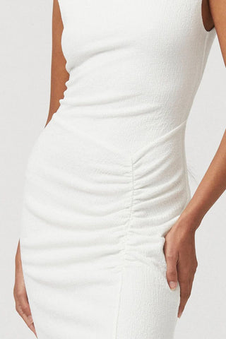 Suboo Jacqui Rouched Front Midi Dress - White