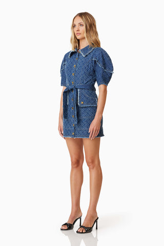 Elliatt Cora Denim Day Dress - Navy