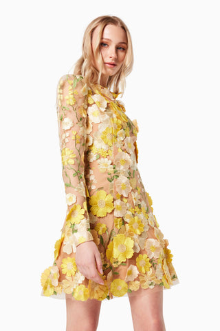 Elliatt Golden Voice Dress - Yellow Multi