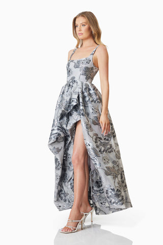 Elliatt Blossom Hilo Gown - Silver Multi