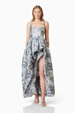 Elliatt Blossom Hilo Gown - Silver Multi