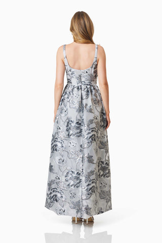 Elliatt Blossom Hilo Gown - Silver Multi