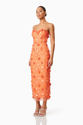 Elliatt Bluebell Midi Dress - Orange