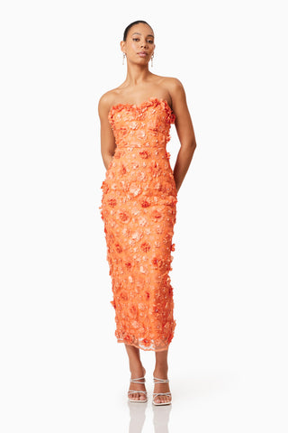 Elliatt Bluebell Midi Dress - Orange