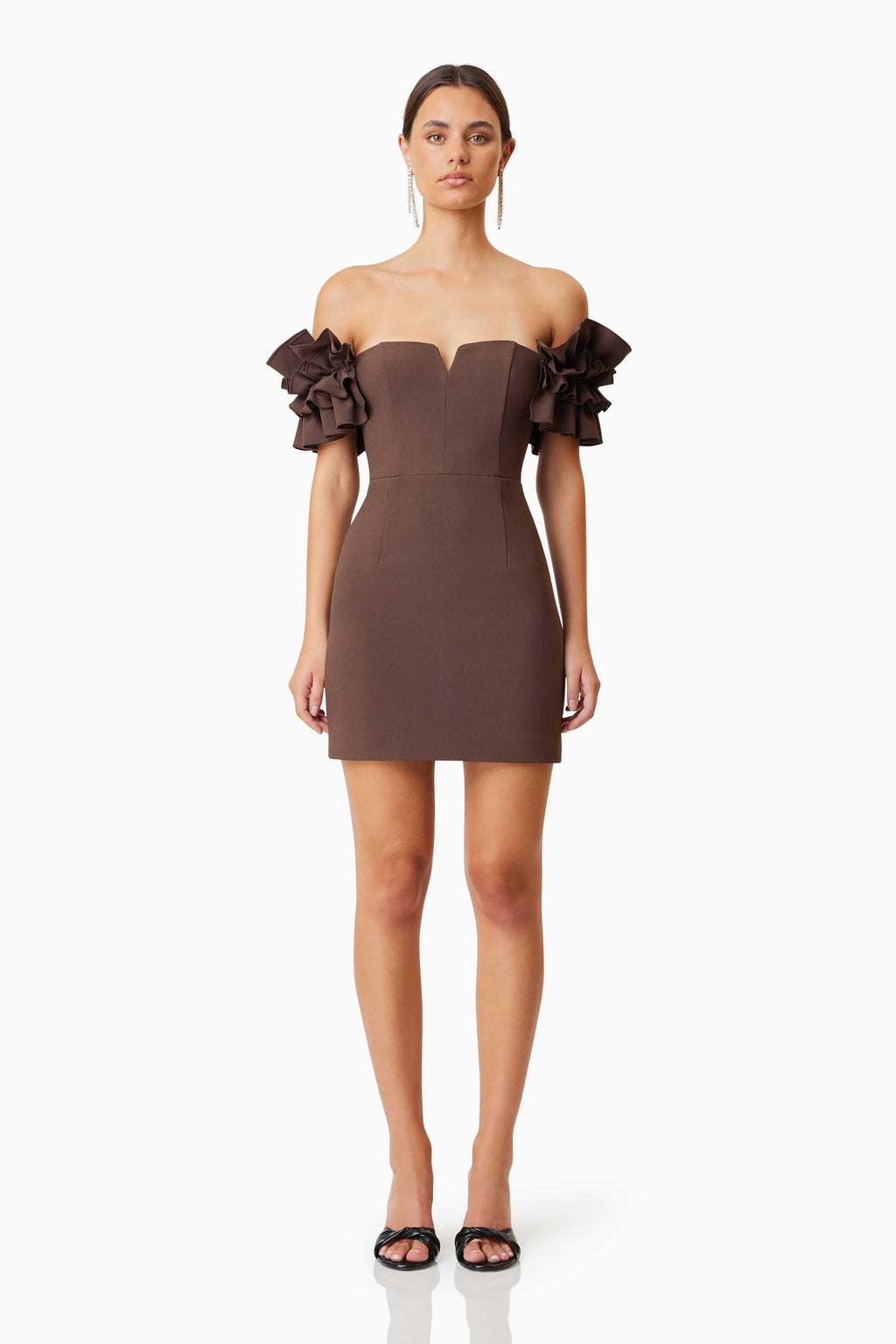 Elliatt Nola Mini Dress - Brown – Dress Hire AU